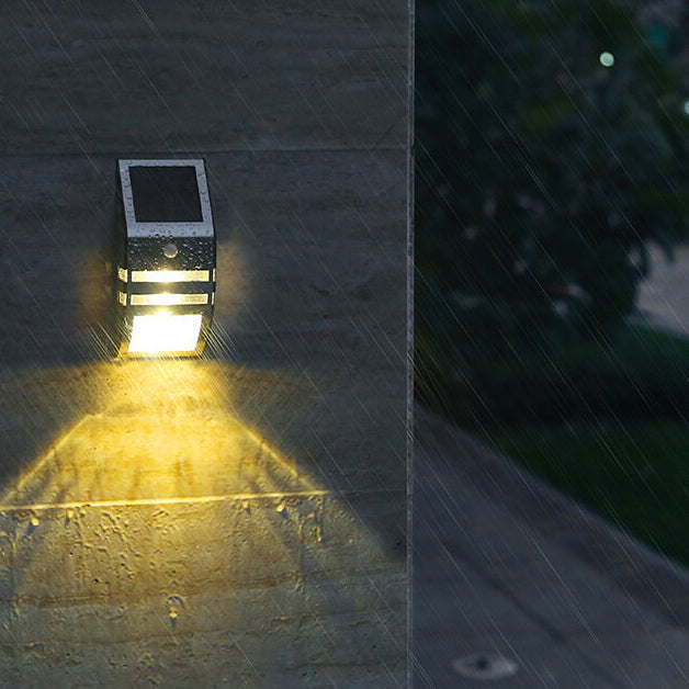 Frendorf | SolarRay Trapezoid LED Wandleuchte | Edelstahl | Bewegungssensor | Solarbetrieben | Outdoor Gartenlicht
