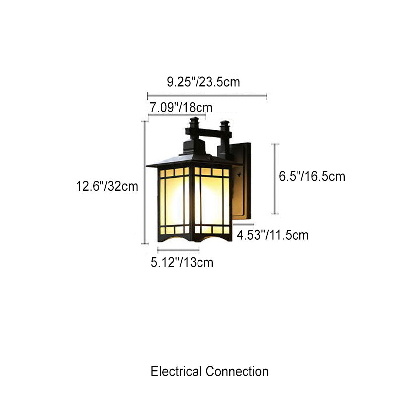 Frendorf | Pavilor Solar Wandlampe | Wasserdicht | Aluminium | Chinesischer Pavillon Stil