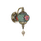 Zeitgenössische Retro Eisen Glas Mosaik Globus 1-Licht Wand Sconces Lampe Für Flur