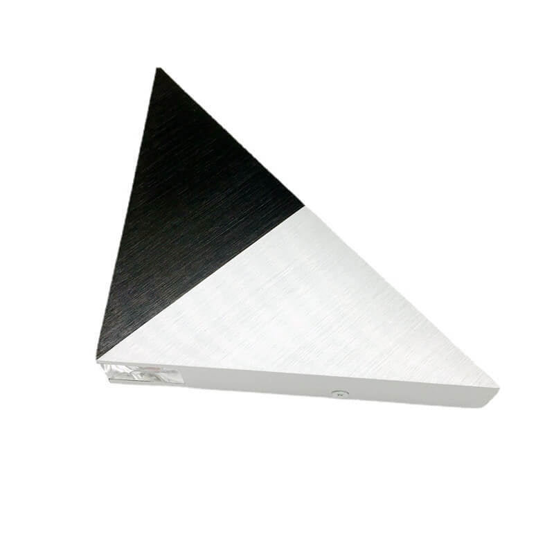 Frendorf | TriLumina Prisma LED Wandleuchte | Kreatives Pyramidendesign | Aluminium & Acryl | Farbige Lichtoptionen