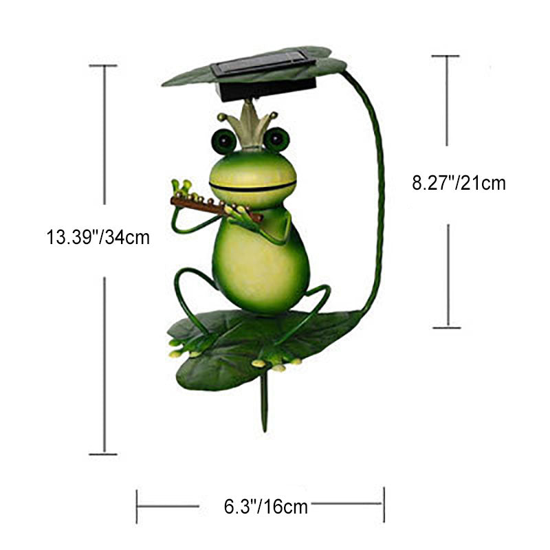 Outdoor Solar Frog Eisen LED Garten Boden Einsetzen Landschaft Licht