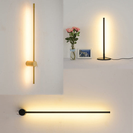 Moderne minimalistische Aluminium gerade Linie LED Wandleuchte Lampe für Wohnzimmer