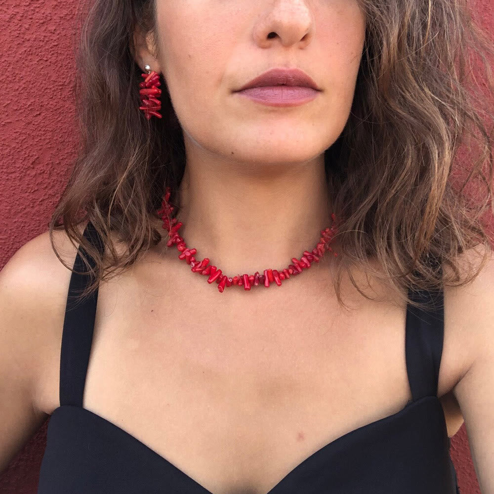 Frendorf | Stilvoll Geformte Polierte Kristall-Halskette - Lina