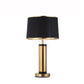 Moderne Übergangs-Zylinder-Eisen-Stoff 1-Lampe Tischlampe für das Wohnzimmer