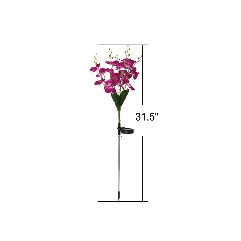 Moderne Kreative Simulation Phalaenopsis Solar LED Außen Patio Rasen Boden Einstich Landschaftslicht