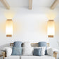 Frendorf | ArchiGlow Wandleuchte | Modern Minimalistisch | Holz & Glas Säule | 1-flammig | Wandlampe