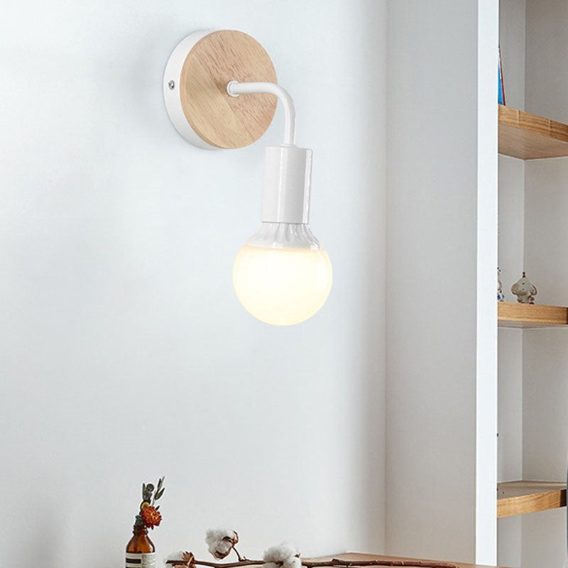 Frendorf | ArcoLune Wandleuchte | Modernes gebogenes Holz-Design | Beleuchtung für Schlafzimmer | Stilvoll & funktional