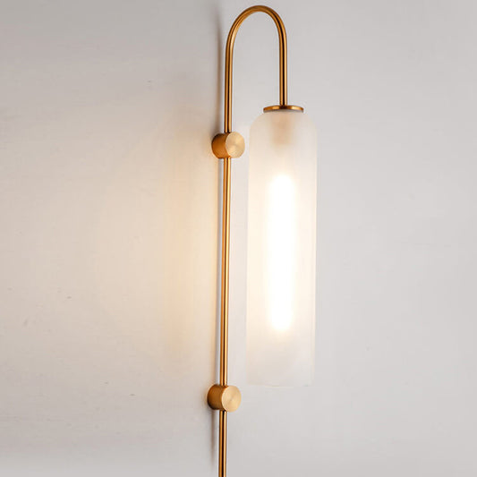 Frendorf | ZenoLuxe Nordic Design LED Wandlampe | Gebogene Arm | Modern | Dekoration für Zuhause