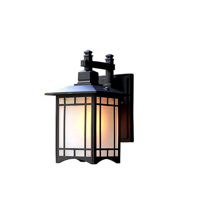 Frendorf | Pavilor Solar Wandlampe | Wasserdicht | Aluminium | Chinesischer Pavillon Stil