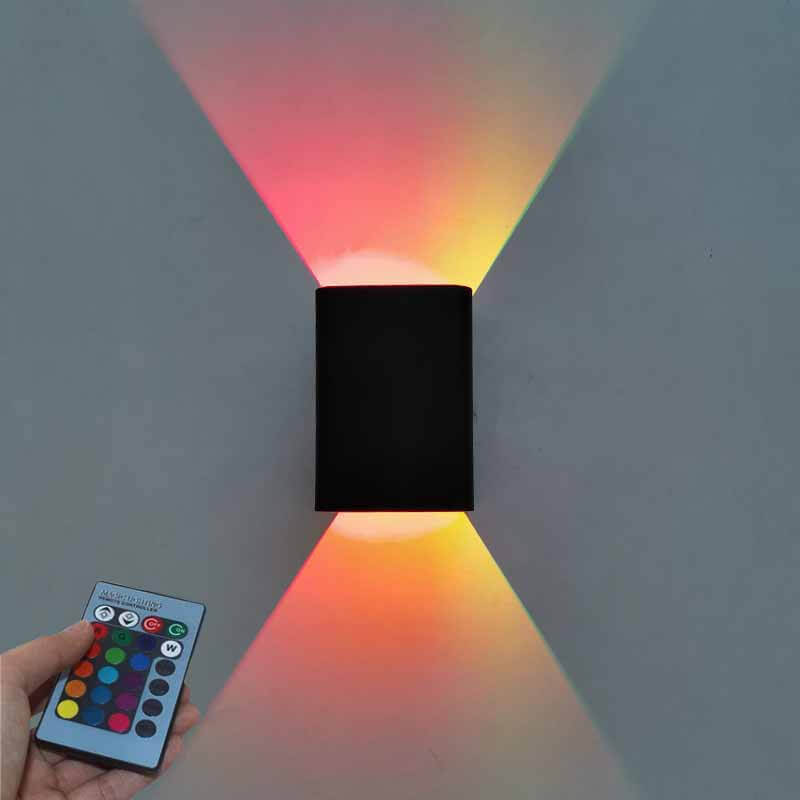 Frendorf | GlowSquare Moderne Aluminium LED Wandleuchte | RGB & Weißlicht | Quadratisches Design | Stimmungslicht