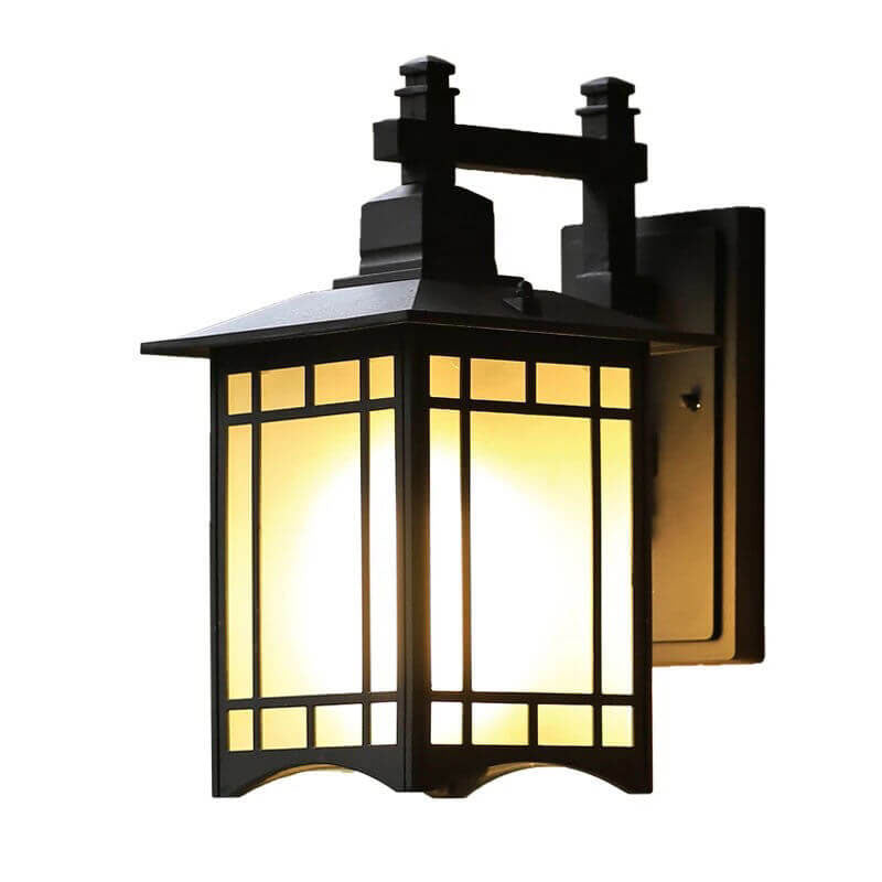 Frendorf | Pavilor Solar Wandlampe | Wasserdicht | Aluminium | Chinesischer Pavillon Stil