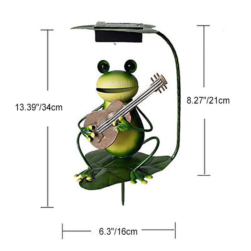 Outdoor Solar Frog Eisen LED Garten Boden Einsetzen Landschaft Licht
