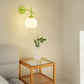 Modern Art Deco Round Glass Metal 1-Light Wall Sconce Lamp For Bedroom