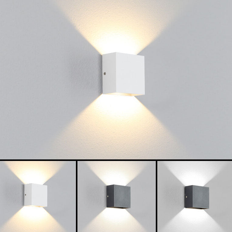 Moderne Minimalistische Quadratische Aluminium LED Wandleuchte
