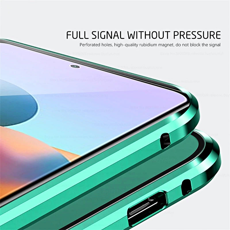 Frendorf | Magnetisches gehärtetes Glas doppelseitige Telefonhülle für Samsung