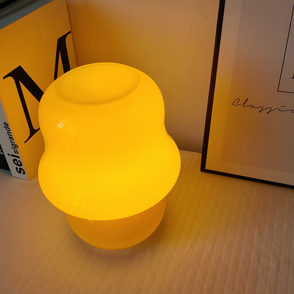 Frendorf | MushLume Glas Tischlampe | Französisches Design | Handgefertigt | Pilzform | Deko & Beleuchtung