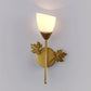 Zeitgenössische skandinavische Blumen Eisen Glas 1/2 Licht Wandlampe für Wohnzimmer