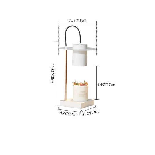 Moderne minimalistische Schmiedeeisen Zylinder 1-Licht Schmelzwachs Tischlampe für Schlafzimmer
