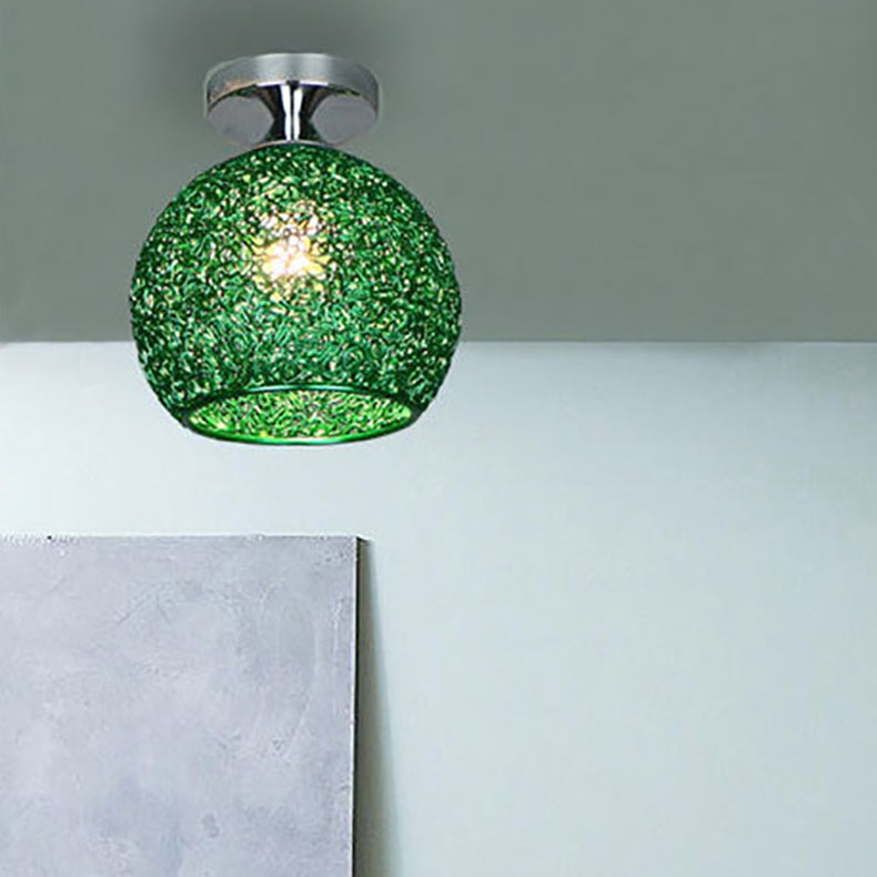 Frendorf | WeaveSphere Deckenleuchte | Skandinavisches Design | Geflochtene Kugel | 1-Licht | Perfekt für Flure und Wohnräume