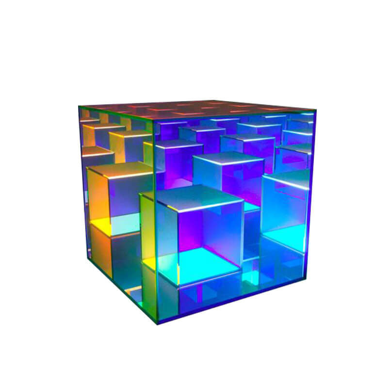 Frendorf | CubeLumin RGB LED Tischlampe | Modernes Design | Rubik’s Cube Optik | Farbwechsel | Deko-Licht