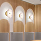 Frendorf | Marblios Runde LED Wandleuchte | Luxus-Marmor & Acryl-Design | Warmes Licht | Modern & Stilvoll für Wohnzimmer & Schlafzimmer