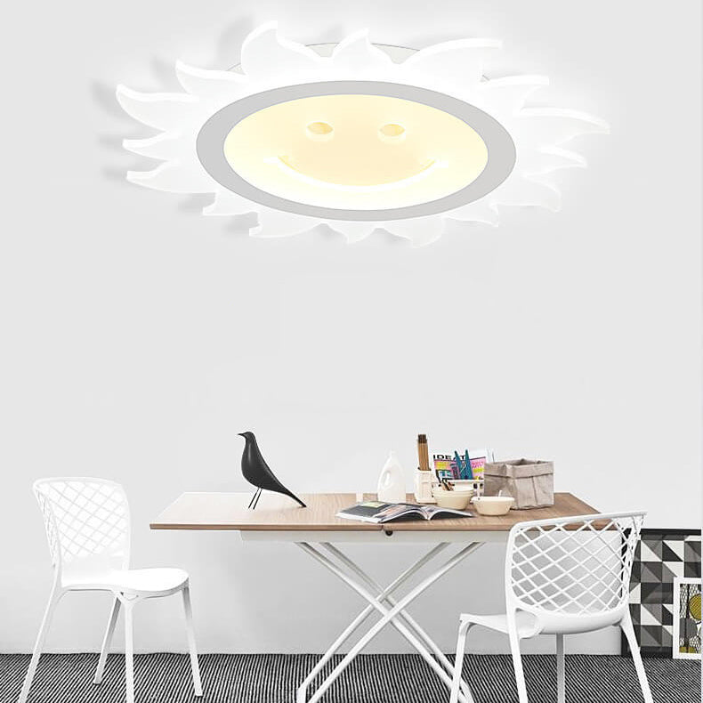Frendorf | SunnyGlow Smiley LED Deckenleuchte | Cartoon Design | Warm- & Weißlicht | Dimmbar | Kinderzimmer