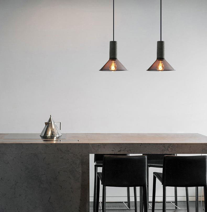 Frendorf | UrbanTaper Industrial Design Zement Pendelleuchte | Zylindrische Form | Moderner Look | Perfekt für Wohnzimmer