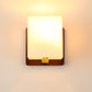 Frendorf | BrightLeaf Elegance Wandlampe | Antler-Design | Holzelemente & Zylinderglas | Perfekt fürs Wohnzimmer