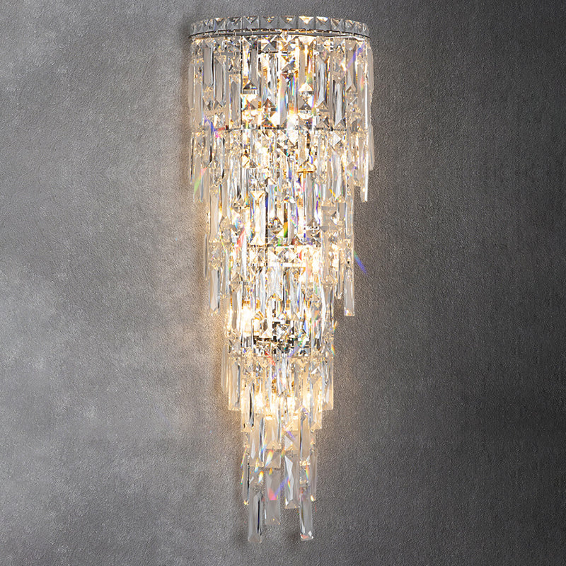 Frendorf | Lustrevia Kristall Wandleuchte | Luxus Design | Quasten aus Kristall | LED 1-Licht | Wohnzimmerlicht