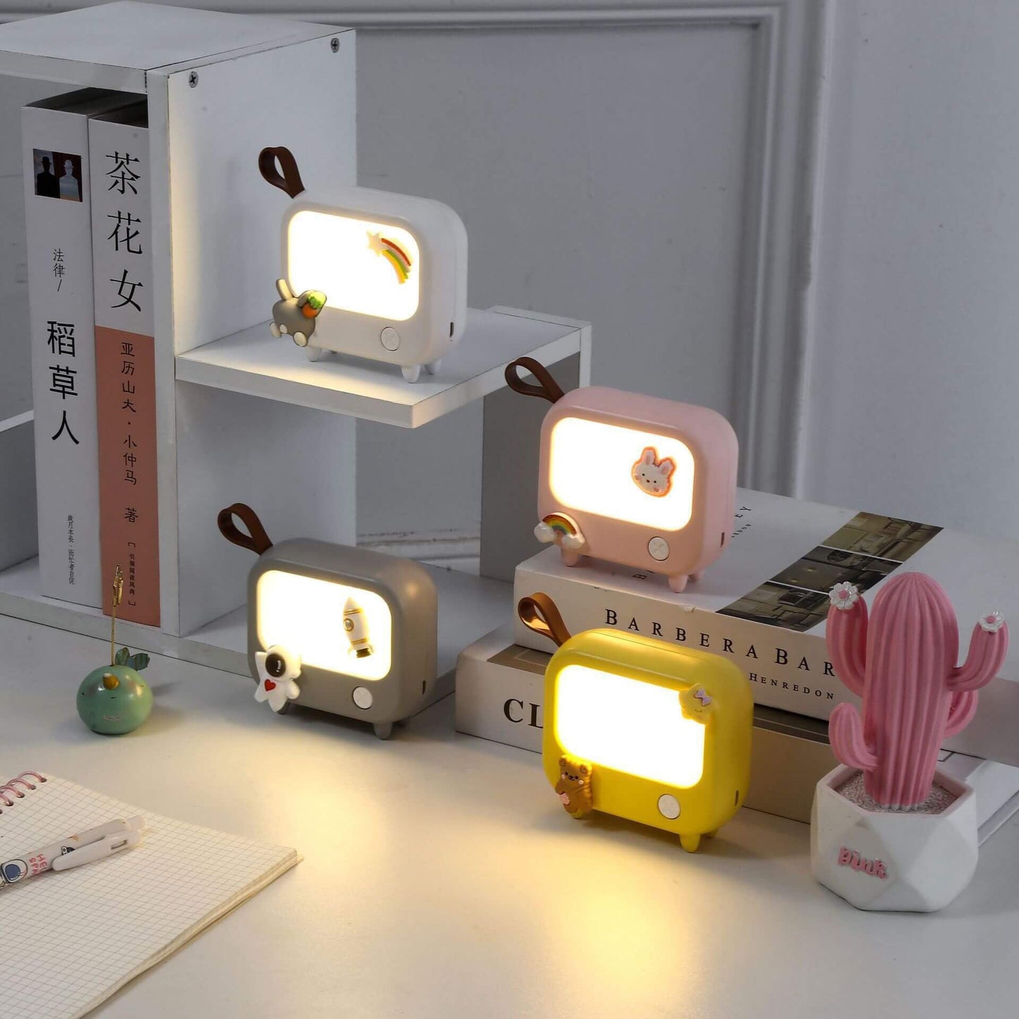 Kreative Mini TV USB LED Nachtlicht Tischlampe