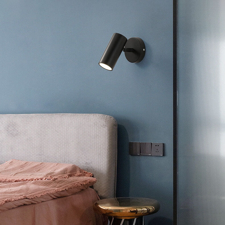 Moderne Einfachheit Plattierte Zylindrische Spotlicht 1-Licht Lese Wandleuchte Lampe
