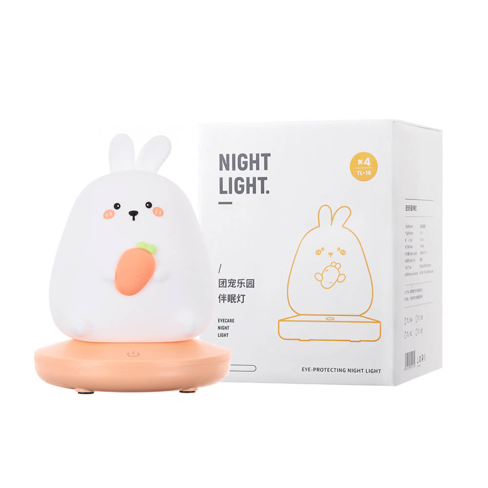Kreative Silikon Tier USB Wiederaufladbare Nachtlampe Dekorative Tischlampe