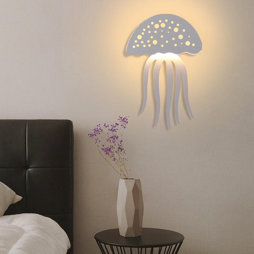 Moderne kreative 1-Licht LED Qualle Wandleuchte