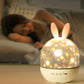 zeitgenössische kreative Kinder projektierbare runde Kaninchenhirsch ABS LED Tischlampe für das Schlafzimmer