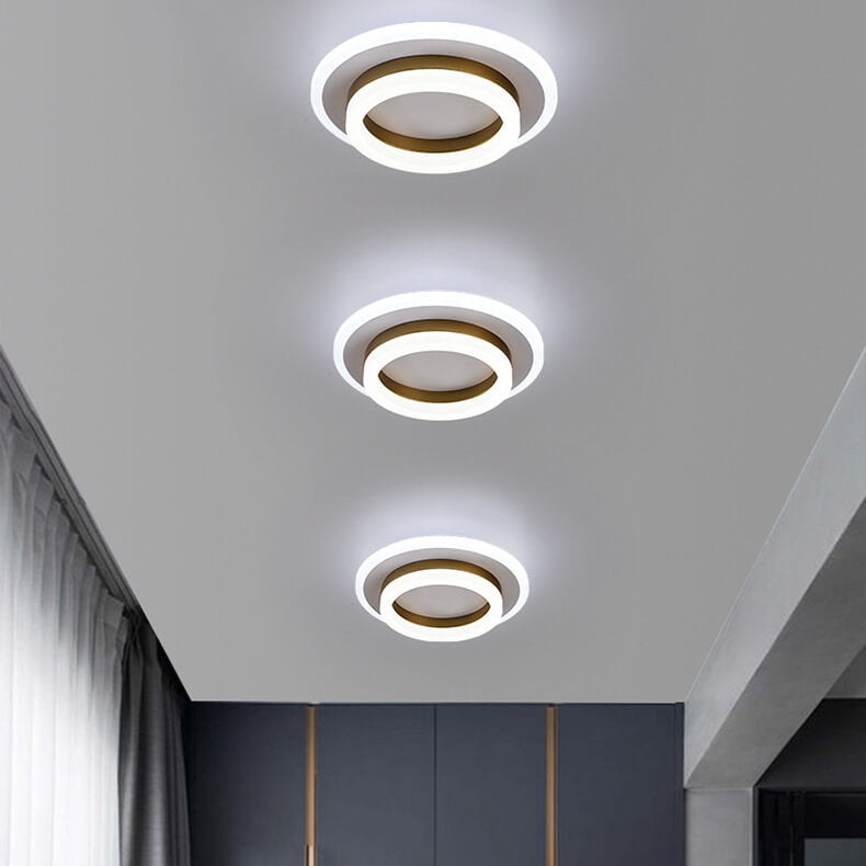 Simple Acrylic Square Circle Iron LED Deckenleuchte