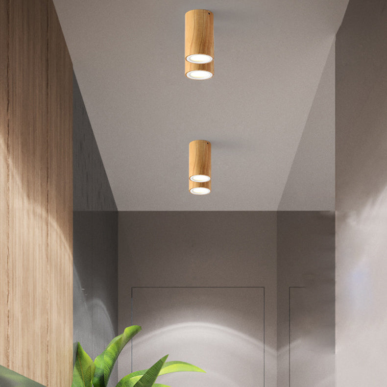 Frendorf | LumaKube Nordic Design LED Deckenleuchte | Holzoptik | Flush Mount | Warmweiß oder Kaltweiß | Stilvolle Beleuchtung für Zuhause