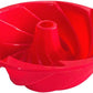 Frendorf | 6 1/2 Zoll Silikonbackformen, Grad Fluted runde Kuchenform, Antihaft-Kuchenform für Brot, Gelatine, Wackelpudding, Backwerkzeuge Kuchendekorationsplatte, Diy Backwerkzeug Rot