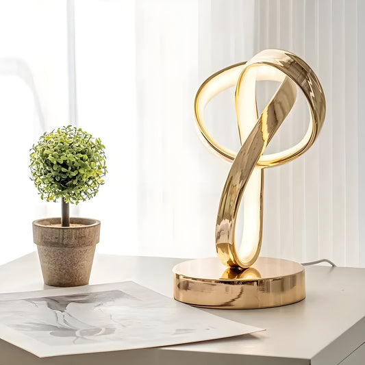 Lampe - Luxus Goldener Möbius-Ring Schreibtisch-Leselampe