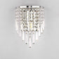 Moderne Luxus Halbrunde Achteck Perlen Edelstahl Kristall 1-Licht Wand Sconce Lampe Für Wohnzimmer