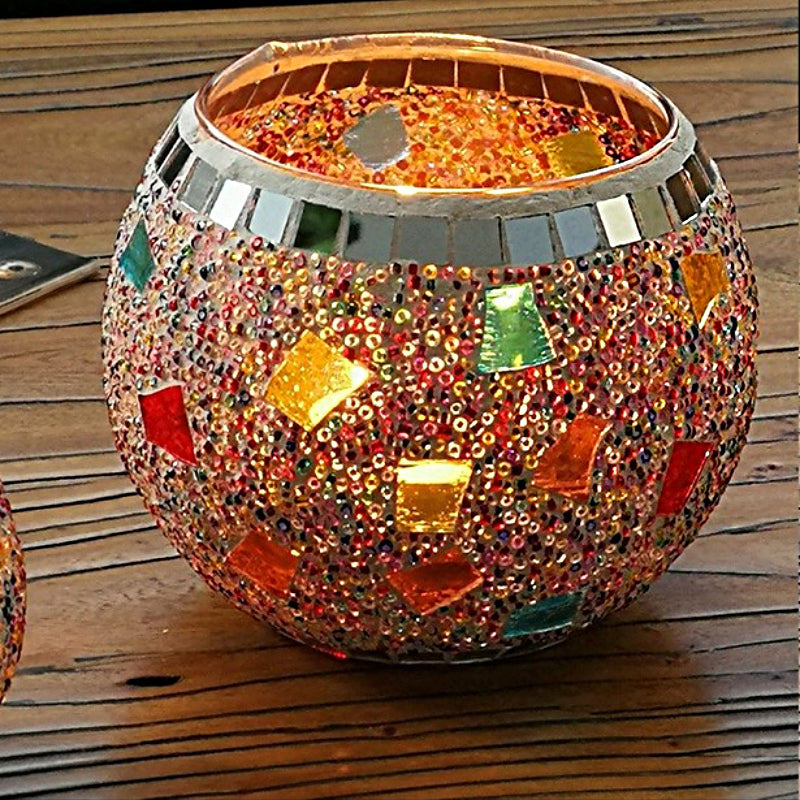 Frendorf Europäischer Retro Glas Mosaik Teelichthalter