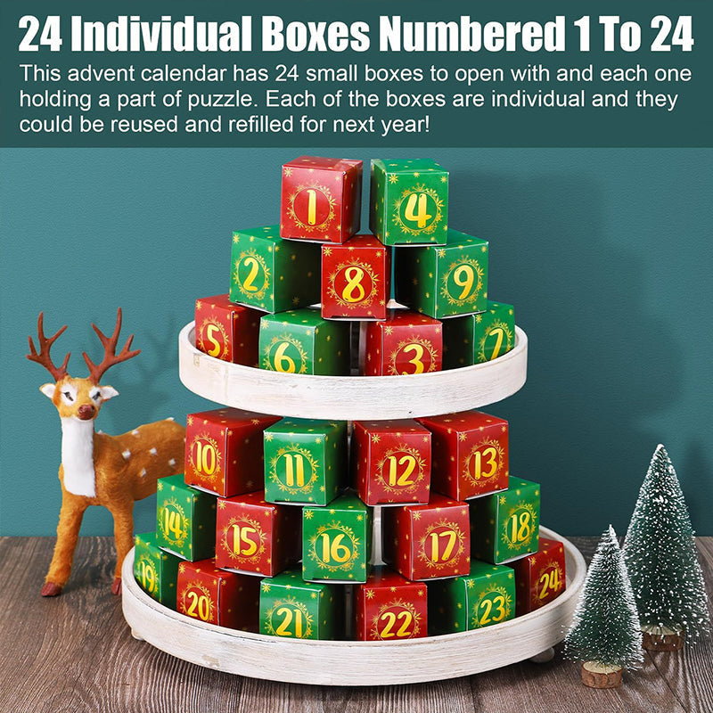 Frendorf | Adventskalender Weihnachts-Puzzle Blind Box 24 Teile 1000 Teile