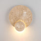 Frendorf | Travura Japanische Travertin-Wandleuchte | Runde LED-Lampe | Warmes Licht für Schlafzimmer | Stilvolles Design
