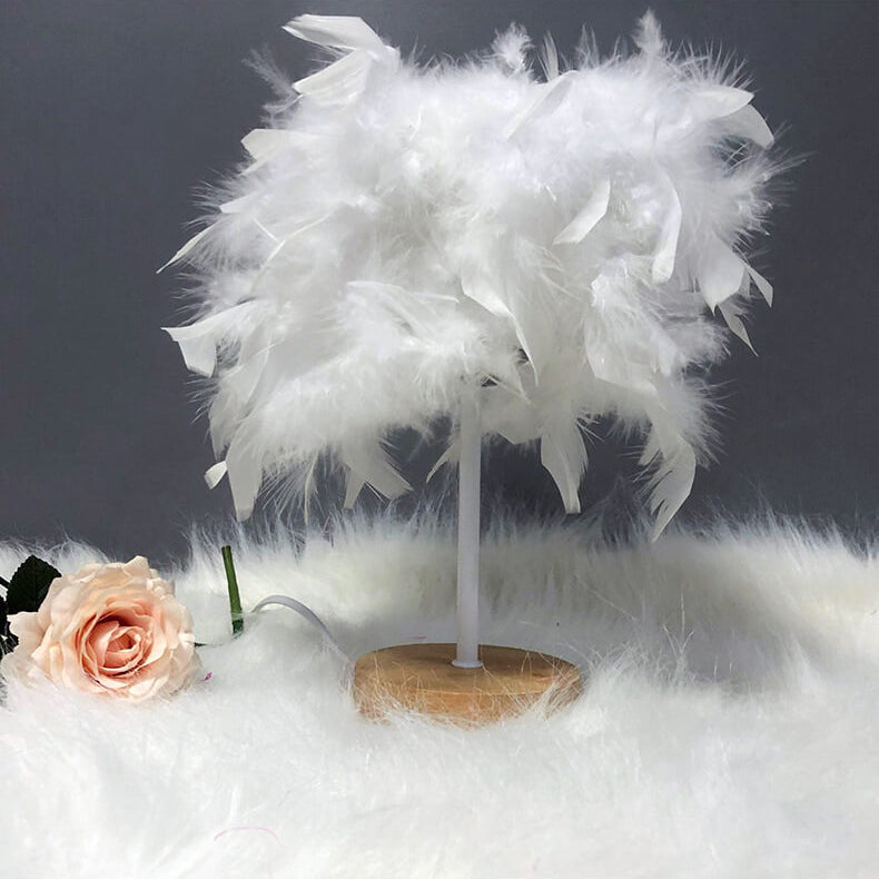 Nordic Creative Feather 1-Light Nachtlicht Dekorative Tischlampe