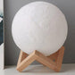 Kreative Mini Wiederaufladbare 3D Gedruckte Mond 1-Licht LED Tischlampe