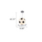 Frendorf | GoalLight Fußball Kinderzimmer Pendelleuchte | Kreatives Design | Glas & Eisen | 1-flammige Hängeleuchte