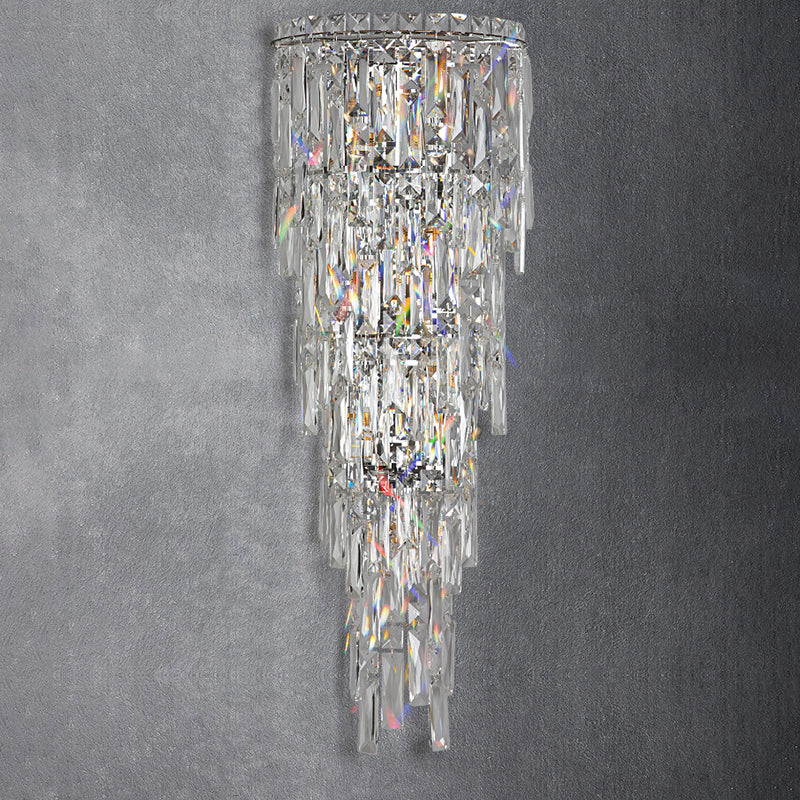 Frendorf | Lustrevia Kristall Wandleuchte | Luxus Design | Quasten aus Kristall | LED 1-Licht | Wohnzimmerlicht