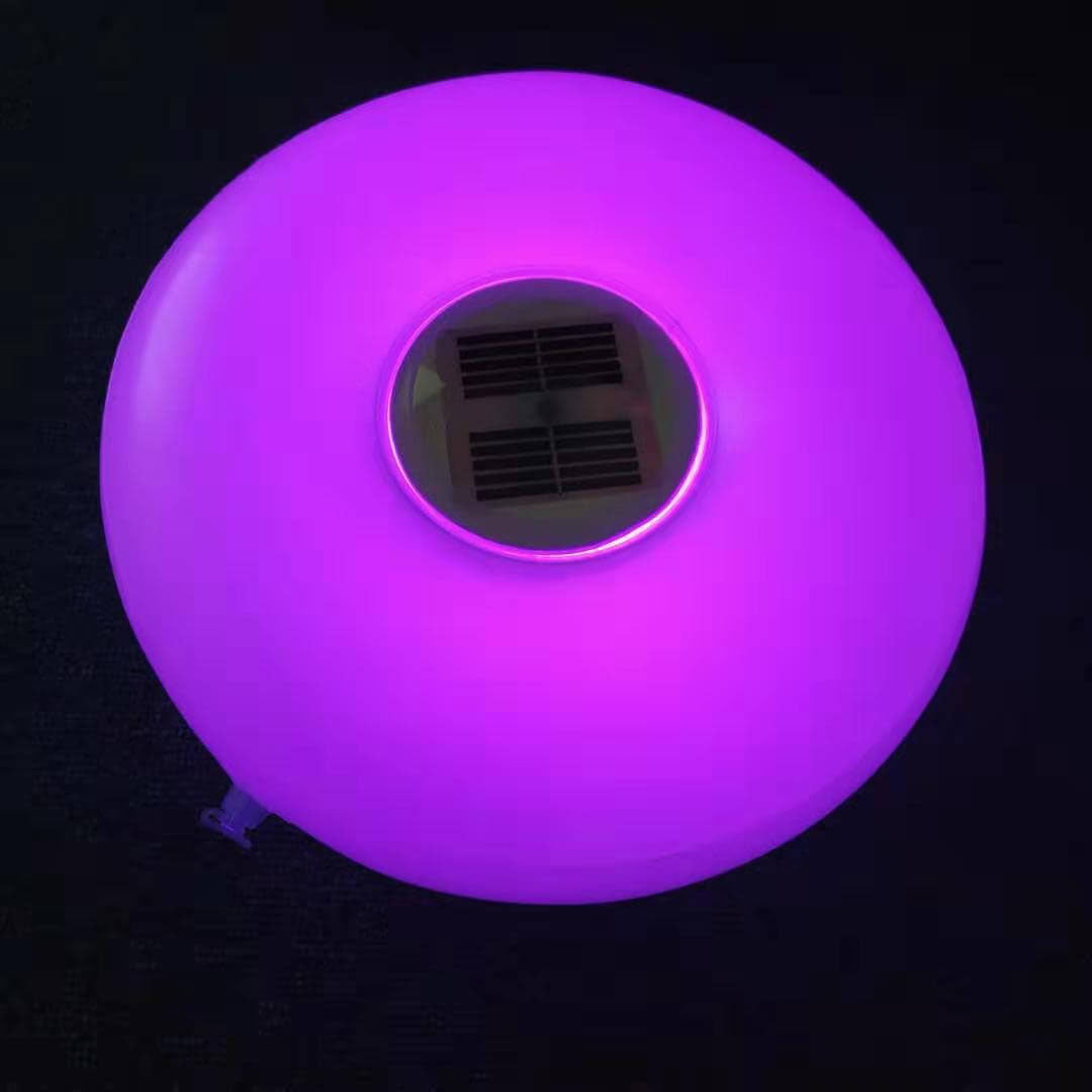 Solar Runde Poollicht LED Aufblasbar Außen Wasserdicht Schwimmendes Licht