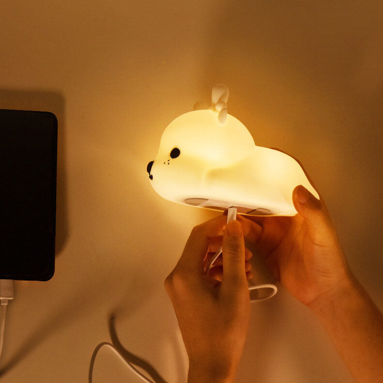 Kreative Reh-förmige Silikon LED USB Aufladbare Nachtlicht Tischlampe