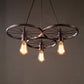 Frendorf | Rustiron Kronleuchter | Industrielles Design mit Eisenrädern | 1/3/6-flammig | Loft- und Wohnraum-Beleuchtung