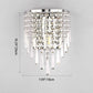 Moderne Luxus Halbrunde Achteck Perlen Edelstahl Kristall 1-Licht Wand Sconce Lampe Für Wohnzimmer